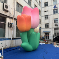 Fleur de tulipe gonflable géante personnalisée pour événements extérieurs et publicité promotionnelle, populaire pour la décoration d'événements en plein air