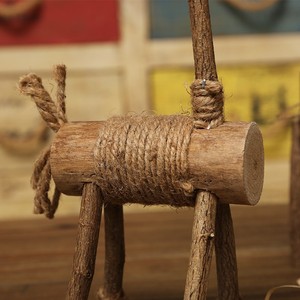 Figurines de cerfs en bois massif Mystic Arts, style nordique, décoration de bureau, décoration de la maison, chambre à coucher, salon, artisanat - Product Image 4