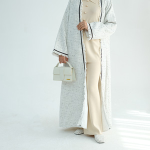 Winterkleid ung Ethnische islamische Kleidung Abaya Frauen Abaya Dubai Bescheidenes Kleid Luxus Open Abaya für Winter Frauen Mantel Stil - Product Image 3