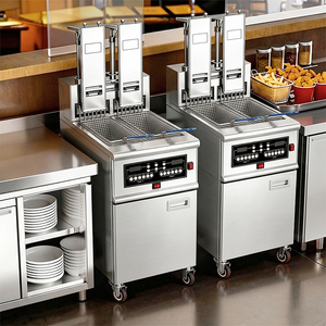 Freidora Eléctrica Industrial Automática de Múltiples Tanques con Sistema de Filtración de Aceite para <span class=keywords><strong>Pollo</strong></span> y Papas Fritas - Product Image 3