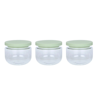 Pot en plastique transparent PET à large ouverture en forme de T de 250 ml (8 oz) pour poudre corporelle, conteneur pour soins de la peau, bouteille de rangement cosmétique