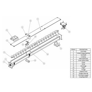 เครื่องลำเลียงแบบสกรูรูปตัวยู FBD แบบไม่มีเพลา ชนิดท่อ สำหรับลำเลียงตะกอน ปูนซีเมนต์ ผงแห้ง ทำจากสแตนเลส - Product Image 2