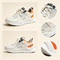 Chaussures de sport quotidiennes pour hommes en gros, respirantes, en maille, à lacets, semelle antidérapante, pour le voyage, les trajets quotidiens et l'entraînement léger