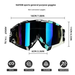 男性用快適スタイリッシュなMXヴィンテージドライビングメガネ最新ナイトビジョンヘルメットゴーグルモトクロス安全保護 - Product Image 6