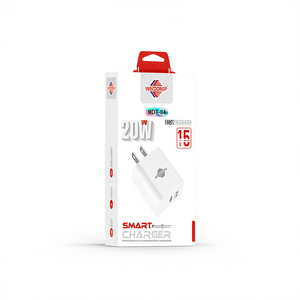 Cargador Inteligente WGDOMP 20W PD de Carga Rápida Tipo C, Adaptador de Pared Universal MDT-04 - Product Image 1