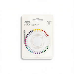 Set di spilli Ilan da 40 pezzi con testa perlata colorata per cucito e artigianato - Product Image 2