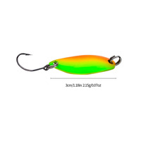 Newbility Mini leurre de pêche 35mm 3.3g cuillère leurres en métal Spinnerbait vairon petit poisson crochet unique gabarit flux truite appâts