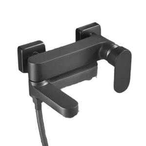 Ensemble de douche avec affichage numérique, température constante, douche pluie, finition mate, installation encastrée, tout en cuivre, gris bronze, finition laquée - Product Image 1