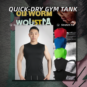 Camiseta Deportiva sin Mangas para Hombre, 180 GSM, Tejido Personalizado, Secado Rápido, Ligera, Transpirable, Elástica, para Gimnasio y Entrenamiento - Product Image 2