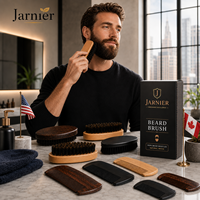 Brocha de Afeitar de Viaje Personalizada al por Mayor, Cerdas de Jabalí, Bambú, Cepillo de Afeitar para Hombre, Tipo Láser para Afeitar a Mano