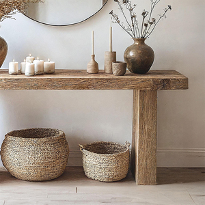 Tavolo antico consolle casale minimalista in legno naturale tavolino angolare salotto <span class=keywords><strong>ingresso</strong></span> mobili - Product Image 3