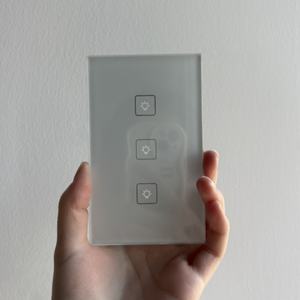 कस्टम सिल्कस्क्रीन मुद्रित स्मार्ट लाइट स्विच टच टेम्पर्ड ग्लास पैनल - Product Image 4