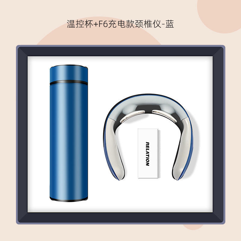 เครื่องนวดกระดูกสันหลังส่วนคอควบคุมอุณหภูมิ (สีน้ำเงิน)