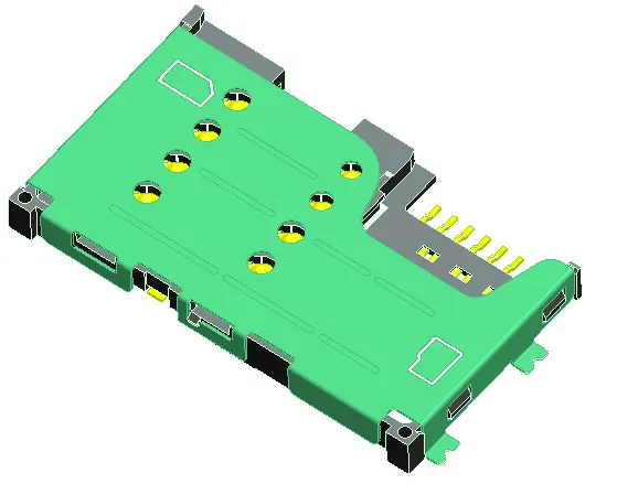 스마트 폰 용 공장 제조업체 2.7H SIM 및 트랜 플래시 카드 커넥터