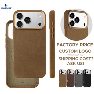 Funda de Alcantara para <span class=keywords><strong>iPhone</strong></span> 13 14 15 Plus 16 17 18 Pro Max, Textura de Gamuza, Funda de Cuero Magnética Personalizada Premium para Teléfono Móvil - Product Image 1