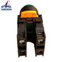 Interrupteur rotatif sélecteur à bouton-poussoir 22 mm, 3 positions, 1NO1NC, maintien, LED verte, 12V 220V