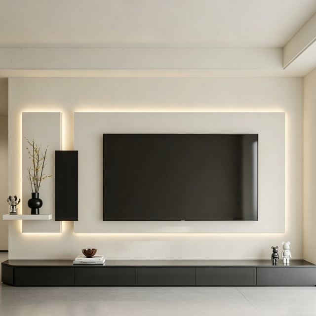 Black Durable Modern Minimalist Freestanding Wardrobe with Wood Veneer and Cable Management for Small Space Home Furniture