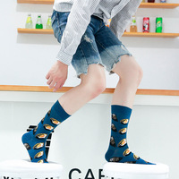 Chaussettes pour hommes unisexes, design fruité, animaux adorables, nouveauté, qualité supérieure, logo personnalisé, fabrication sur mesure, couleurs variées, vente en gros, mode