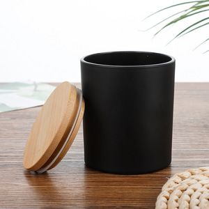 Venta al por mayor Beige vela tarro con tapa personalizado mate vela recipientes cerámica grande vacío vela taza contenedor de almacenamiento - Product Image 6