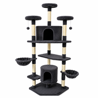 Arbre à chat de luxe multi-niveaux en sisal et peluche, avec double condo, triple perchoir et double panier, de la marque Manufacturer