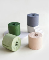 Papier toilette en bambou écologique sans arbre, biodégradable, sans fluorescent, résistant à l'eau, pour la salle de bain, en vrac