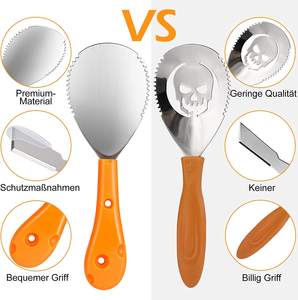 Kit d'outils de sculpture de <span class=keywords><strong>citrouille</strong></span> pour Halloween OEM outil de sculpture de <span class=keywords><strong>citrouille</strong></span> de 9 pièces couteau de sculpture de <span class=keywords><strong>citrouille</strong></span> en acier inoxydable avec gabarits de sculpture - Product Image 5