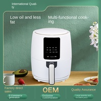 Sıcak satış 6L elektrikli Airfryer için 1200W hiçbir yağ fritöz fransız ve alman işletim dillerinde Modern kare şekli ile