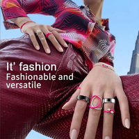 Anillo Inteligente con Monitor de Ritmo Cardíaco, Resistente al Agua, para Apple iPhone y Samsung