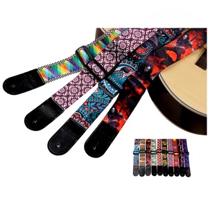 Sello caliente individualidad colorido cinturón de guitarra personalidad personalizada poliéster bajo acústico correa de guitarra eléctrica con cerradura - Product Image 1