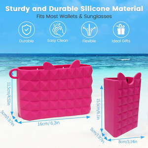 Juego de Bolsa de Almacenamiento de Silicona de Alta Calidad y Funda para Vasos, Impermeable y Portátil, Regalo Esencial para Viajes, para Bolsas de Playa Bogg - Product Image 4