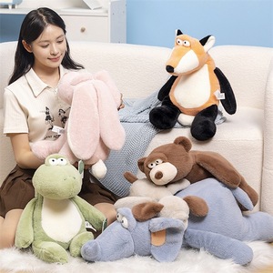 Venta al por Mayor de Fábrica, Muñecos de Peluche de la Serie Zoológica de 45-80 cm, Decoración de Dibujos Animados, Simulación de Zorro y Oso, Peluche de Animales - Product Image 2
