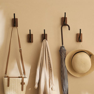 Solid Wood <strong>Hook</strong> Walnut Hanging Hanger Coat Storage Rack <strong>Home</strong> <strong>Key</strong> <strong>Decoration</strong> <strong>Hook</strong> - Product Image 5