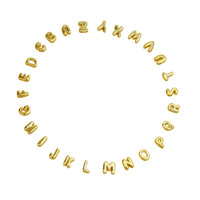 Laiton plaqué or 18 carats mode initiale bricolage brillant lettre breloques pendentif collier pour les femmes