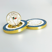 Marqueur de balle de golf magnétique personnalisé en alliage de zinc divers accessoires de sport de conception avec votre propre logo jeton de poker en fer portable
