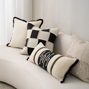 Yuanhee 50cm * 50cm Wabi Sabi almohada decorativa adecuada para Senior Villa Hotel sala de estar sofá cama en el cojín de la ventana de la Bahía - Product Image 4