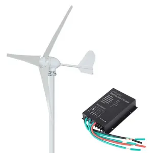 Low Wind Speed 600W Wind Turbine Generator 3 Blades 750MM 24V with DC Charge Controllers for Home Use