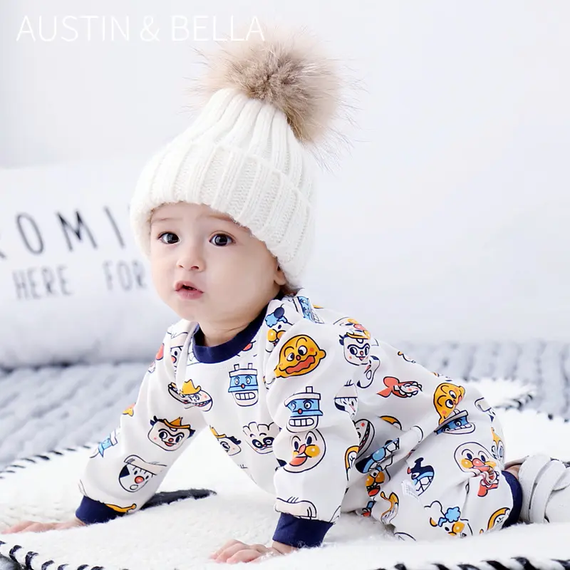 High Quality Newborn Baby Clothing Cute Printed Jumpsuit Baby Fall Clothes 3 To 6 9 12-18 Months For Boys