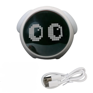 Réveil intelligent robot avec écran d'expression mignon, veilleuse, contrôle sonore, fonction snooze et affichage de la température - Product Image 5