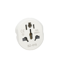 Adaptateur de voyage multi-prises standard allemand, convertisseur de prises 2 broches EU vers UK