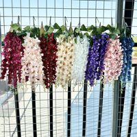 Fleurs artificielles de glycine suspendues, guirlande de fleurs de glycine en soie pour décoration de mariage, maison, jardin, Saint-Valentin