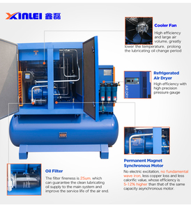Compresores Industriales Rotatorios de 7.5kw 10HP con Enfriamiento por Aire, Compresores de Aire Silenciosos, Compresor de Aire de Tornillo - Product Image 6