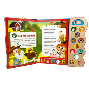 Tableau sonore interactif pour l'apprentissage précoce, thème ferme, avec boutons à presser, contenant des comptes-rendus et des chansons classiques sur les animaux de la ferme, éducatif et robuste - Product Image 3