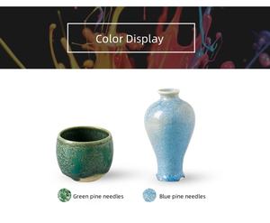 קרמיקה אמנות מדיום בינוני וגבוה טמפרטורה קילן 1180-1300 אורן ירוק מחט מרוכבת גבישית מרוכבת - Product Image 4