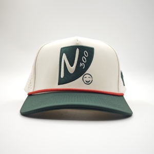 Gorra de béisbol de sarga de poliéster/algodón del fabricante OEM, curvada, resistente al agua, de alto rendimiento, con cuerda, para golf, con logotipo personalizado y puntos. - Product Image 2