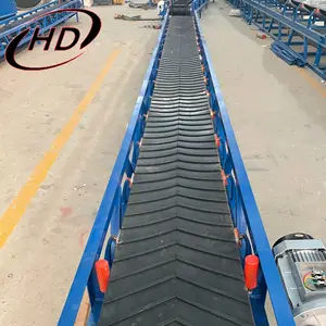 High capacity fixed belt conveyor with hopper for granite aggregate stone crusher