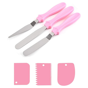 Stainless Steel <b>Baking</b> 3 Pcs Cake Tools Pastry Icing Spatula Set for Cake Decorating Turntable <b>Accessories</b> - Product Image 5