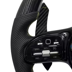 Volant de direction en fibre de carbone personnalisé pour <span class=keywords><strong>Mercedes</strong></span> Benz <span class=keywords><strong>GT</strong></span> W176 W204 W212 W205 W218 W213 W211 W177 W463 E63 <span class=keywords><strong>AMG</strong></span>, accessoires de voiture - Product Image 3