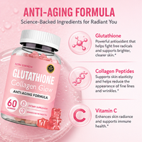 Formule anti-âge de qualité supérieure, 60 gommes, complément alimentaire, glutathion, collagène, gommes éclatantes