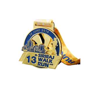 Médaille en métal 3D personnalisée pour le football, le basketball, le marathon, la course à pied, avec ruban imprimé numériquement pour les occasions de Noël - Product Image 1