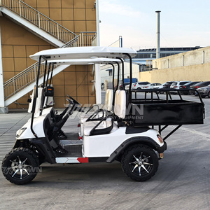 Voiturette de golf utilitaire 2 places Pure White avec roues en alliage et pare-brise pliable pour le transport de marchandises et la patrouille en ferme et ranch - Product Image 3